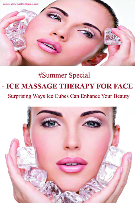 Uses Of Ice Cubes On Face, Ice Cubes For Glowing Skin, Ice Massage Face Benefits, Ice Cube For Face, Ice Cube Face Skin Care, Ice Globes Face Massage, Ice On Face, Lemon On Face, Sandalwood Powder