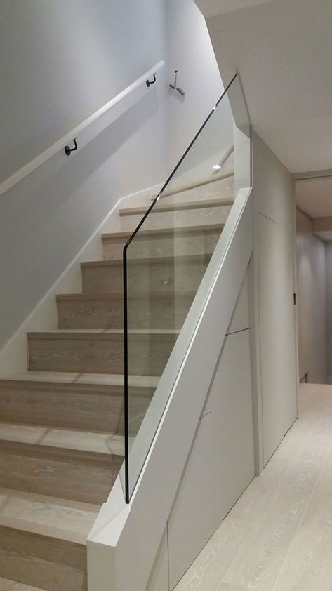 Glass Balustrades Stairs, 60s Renovation, Glass Bannister, Staircase Glass Design, Patio With Glass Balustrade, Frosted Glass Balcony Railing, Balcony Balustrade, Glass Handrail Balcony, Glass Stairs Design