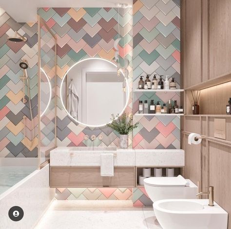 Childrens Bathroom Ideas, Big Bathroom Mirror, Bathroom Ideas Big, Bathroom Design Farmhouse, Jancy Family, Modern Eclectic Bathroom, Basement Bathrooms, Bathroom Inspo Interior Design, Eclectic Bathroom Design