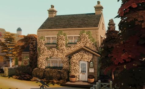 Sims 4 Scottish House, English House Sims 4, Cottage Living Sims 4 Builds, Cottages Sims 4, Sims 4 Cosy House, Sims 4 English Cottage, Henford On Bagley House Sims 4, Sims 4 Farmhouse, Sims Historical