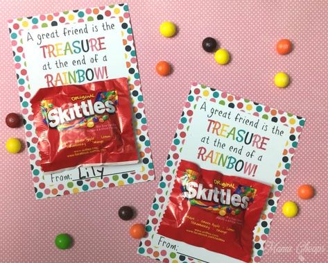 Skittles Teacher Appreciation, Skittles Thank You, Skittles Gift Tag, Skittles Valentines Ideas, Skittles Valentines, Lauren Candy, Skittles Gift, Daycare Valentines, Vday Decor