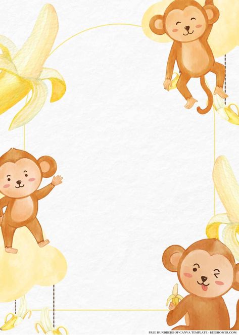 20+ Baby Monkeys Baby Shower Invitation Templates | Beeshower Baby Shower Monkey, Panda Baby Shower Invitations, Monkey Invitations, Harry Potter Birthday Invitations, Monkey Birthday Parties, Monkey Decorations, Planning A Baby Shower, Hulk Birthday, Baby Monkeys