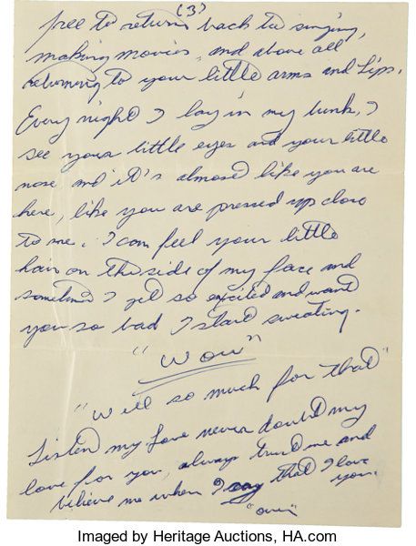 Elvis 4-Page Handwritten and Signed Letter to Anita Wood (1958).... | Lot #46068 | Heritage Auctions Elvis Anita Wood, Elvis Handwriting, Anita Wood, Scotty Moore, Elvis Memorabilia, Elvis Presley Images, Elvis Presley Pictures, German Girl, I'll Wait