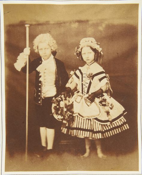 Les deux Petits Savoyards: Princess Helena (as Clermont) and Princess Louise (as Louison) | Royal Collection Trust Duchess Of Argyll, Victoria Family Tree, Princess Helena, Queen Victoria Descendants, Queen Victoria Family, Queen Victoria Prince Albert, Queen V, Princess Louise, Royal Collection Trust