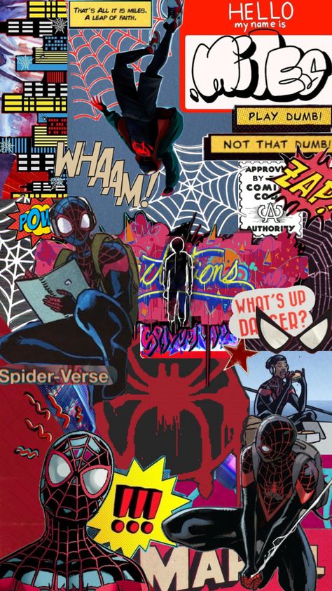 Brooklyn Spiderverse, Miles Morales Comic Art, Gwen And Miles Wallpaper, Spiderman Miles Morales Wallpaper, Miles Wallpaper, Brooklyn Wallpaper, Miles Morales Comic, Spiderverse Miles, Miles Morales Wallpaper