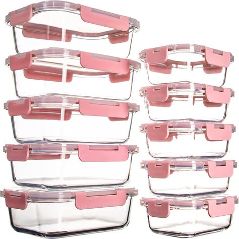 Glass Tupperware, Glass Meal Prep Containers, Glass Meal Prep, Glass Storage Containers, Freezer Storage, Meal Prep Containers, Lunch Containers, Food Storage Containers Organization, Glass Food Storage