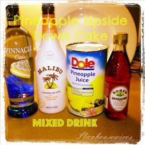 Mixed Drinks: Pineapple Upside Down Cake...my absolute fav. drink...will be making these for sure this summer with my girls. Pineapple Upside Down Cake Drink Recipe, Pineapple Upside Down Cake Drink, Types Of Drinks, Fruity Mixed Drinks, Fav Drink, Cake Vodka, Malibu Rum, Pineapple Upside, Vodka Drinks