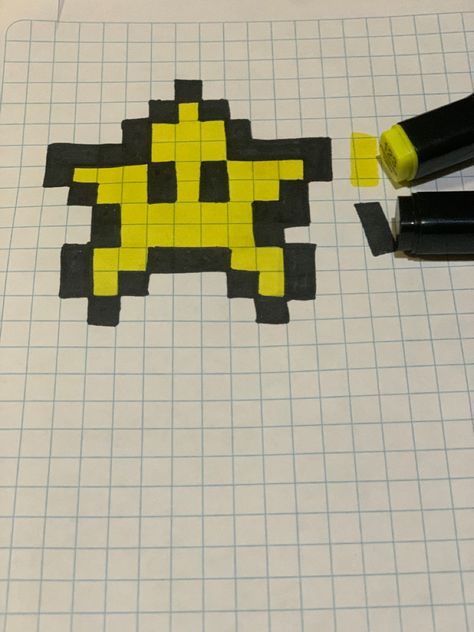 Mini Pixel Art, Square Drawing, Graph Paper Drawings, Pixel Art Tutorial, Easy Pixel Art, Pixel Drawing, Pix Art, Graph Paper Art, Pixel Art Grid