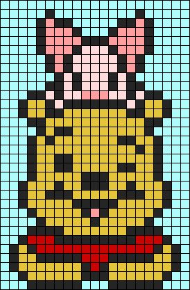 Alpha pattern #114030 | BraceletBook Family Guy Pixel Art, Best Friend Pixel Art, Pixel Art Pattern Disney, Winnie The Pooh Perler Beads, Winnie The Pooh Pixel Art, Pixel Art Templates Easy, Disney Pixel Art, Pixel Art Disney, Pixel Art Mini