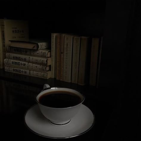 In The Dark, Coffee, Books, White