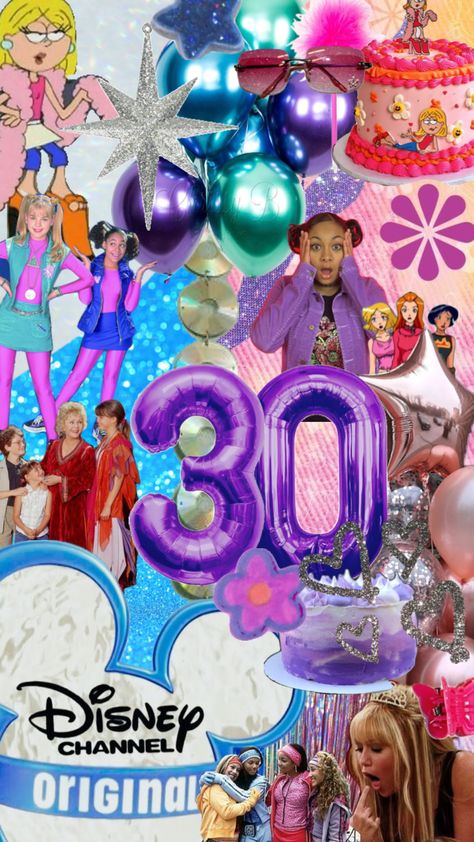 Disney Channel Original Birthday #30 #thirty #disneychannel Disney Channel Aesthetic, Birthday 30, Disney Channel Original, Pink Birthday Party, 28th Birthday, Y2k Party, 30th Bday, Disney Party, 20th Birthday