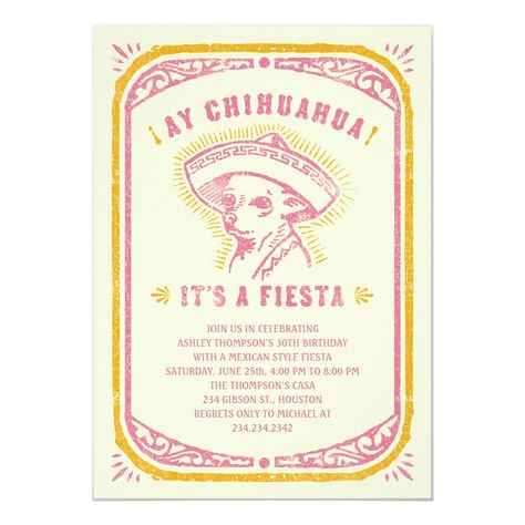 Fiesta Birthday Invitations #birthdayinvitations #birthday #1stbirthdayinvitations #quinceanerainvitations #birthdayinvitationstemplate #birthdayinvitationcard #disneybirthdayinvitations #zazzle #zazzleinvitation Mexican Party Invitation, Funny Birthday Invitations, Mexican Invitations, Dog Birthday Invitations, Fiesta Birthday Invitations, Summer Birthday Invitations, Mexican Fiesta Party, Mexican Birthday, Dinner Party Invitations