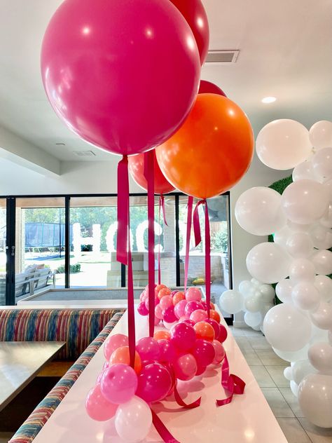 Long Table Balloon Centerpieces, Table Top Balloons, Big Balloon Centerpiece, Helium Balloon Centerpieces, Ballon Centerpieces Simple, Balloon Centerpieces Without Helium, Table Top Balloon Centerpieces, Balloon Runner, Balloon Centrepiece