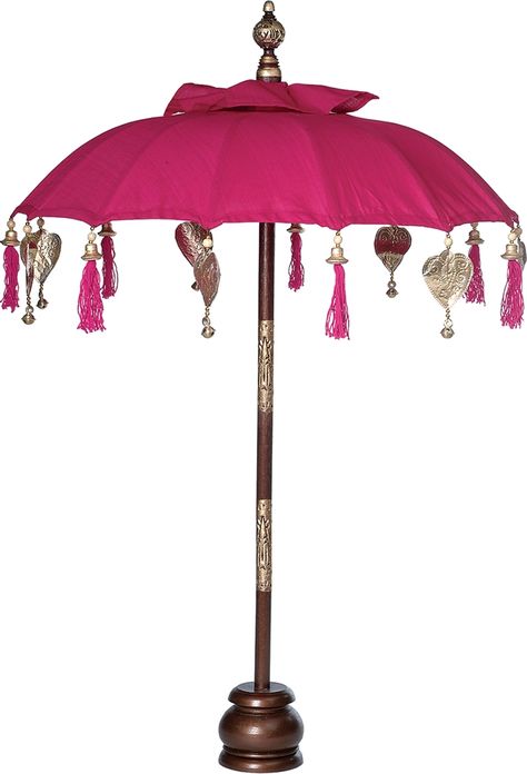 Balinese Festival Tabletop Parasol (24-Inch Umbrella, 37-Inch High, Fuchsia Pink) | Luna Bazaar Wedding Paper Parasol, Pretty Umbrellas, Umbrella Decor, Parasol Wedding, Paper Parasol, Umbrella Decorations, Vintage Patio, Umbrella Art, Fuschia Pink