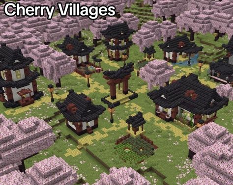 Minecraft Asian Village, Minecraft Asian Builds Tutorial, Cherry Grove Village Minecraft, Minecraft Swamp Village, Mangrove Swamp Minecraft, Minecraft Swamp, Mincraft Idea, Swamp Village, Japanese Minecraft Builds