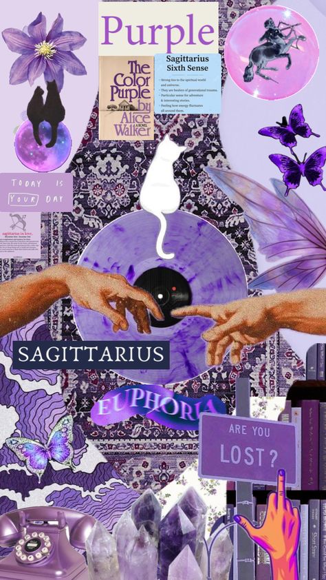 Sagittarius ♐️ purple #wallpaper #books #music #vibes #nature #beauty #outfitinspo #homedecor #astrology #zodiac #purple#sagittarius Purple Sagittarius, Sagittarius Aesthetic, Sagittarius Wallpaper, Part Of Fortune, Wallpaper Books, Sagittarius Love, Music Vibes, Astrology Zodiac, Purple Wallpaper