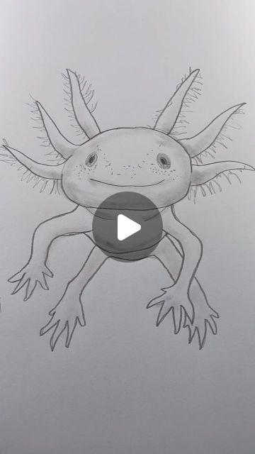 How To Draw An Axolotl, Draw An Axolotl, Axolotl Painting, Axolotl Drawing, Art Club Projects, Drawing Lesson, Easy Drawing, Ride Or Die, Drawing Lessons