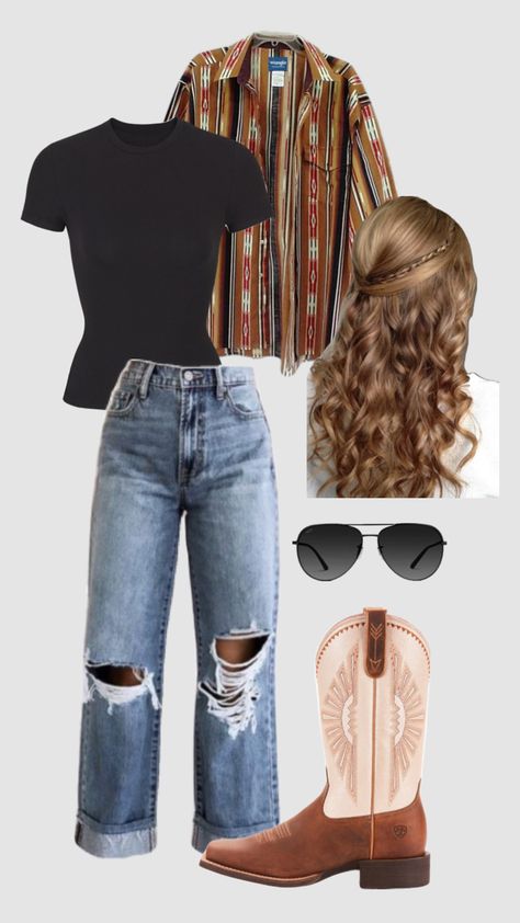 #outfitinpso #lilliecore #western Country Outfits Women, Cute Cowgirl Outfits, Job Clothes, Casual Country Outfits, Cowboy Baby, Southern Outfits, Country Style Outfits, Western Wear Outfits, Cute Country Outfits