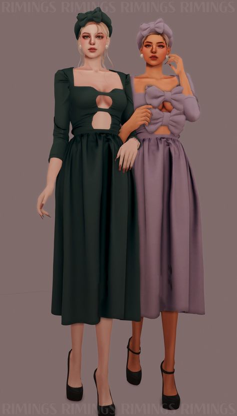 Dress Ribbon, Split Long Dress, Normal Map, Sims 1, Sims 4 Clothing, Accessories Collection, Sims 4 Mods, 12 12, The Sims