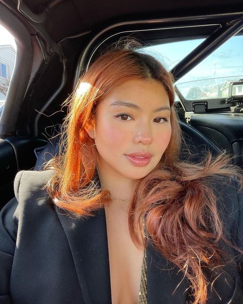 Allison Ho on Instagram: “Exciting things happening!!! 🧡” Copper Hair Inspo Color, Copper Hair Asian Women, Hair Color For Tan Skin, Red Hair Looks, Good Dye Young, Huge Hair, Red Balayage, Fall Hair Color Trends, Hair Colours