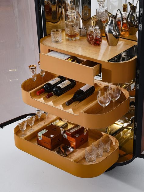 Serendipity Mini Bar — BENWU STUDIO Mini Wine Bar, Paris Bars, Bar Mobile, Millwork Details, Love For Life, Mahjong Set, Wine Dispenser, Bar Unit, Wired Glass