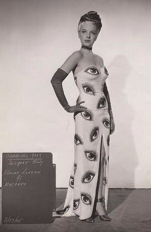 eye dress Eyeball Dress, Orry Kelly, Dolly Sisters, The Maltese Falcon, Celebrity Costumes, Edith Head, Hollywood Costume, Hollywood Dress, Dress Rehearsal