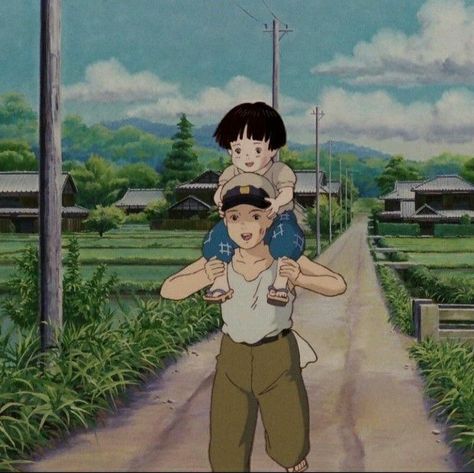 Perang Dunia Ii, Grave Of The Fireflies, Arte Peculiar, Ghibli Artwork, Studio Ghibli Movies, Studio Ghibli Art, Ghibli Movies, Ghibli Art, My Neighbor Totoro