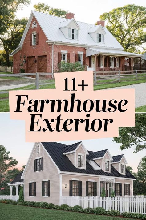 11+ Charming Farmhouse Exterior Ideas to Inspire Your Home

Explore charming farmhouse exterior ideas that will bring warmth and character to your home. From rustic wood siding to inviting porches these designs inspire cozy vibes. Picture beautiful gardens stylish shutters and classic gables that make every visitor feel welcome. Let your home reflect the charm of farmhouse living! https://fabricerie.com/farmhouse-exterior Farmhouse Siding Ideas Exterior, Modern Country Farmhouse Exterior, Boho Farmhouse Exterior, Farmhouse Landscape Ideas, 1800s Farmhouse Exterior, All Brick House Exterior, Traditional Farmhouse Exterior, Country Farmhouse Exterior, Farmhouse Exterior Ideas