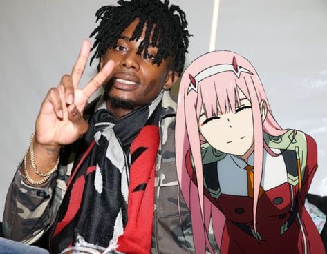 Carti X Anime, Weird Pfps, Rainbow Vomit, Rapper And Anime, Playboy Carti, Gangsta Anime, Anime Rapper, Trippy Wallpaper, Lil Uzi Vert