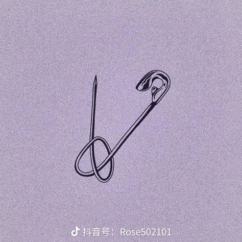 Safety Pin Heart Drawing, Pin Tattoo Ideas, Safety Pin Tattoo, Pin Tattoo, Puzzle Piece Tattoo, Cute Simple Tattoos, Abstract Tattoo Designs, Phrase Tattoos, Shape Tattoo