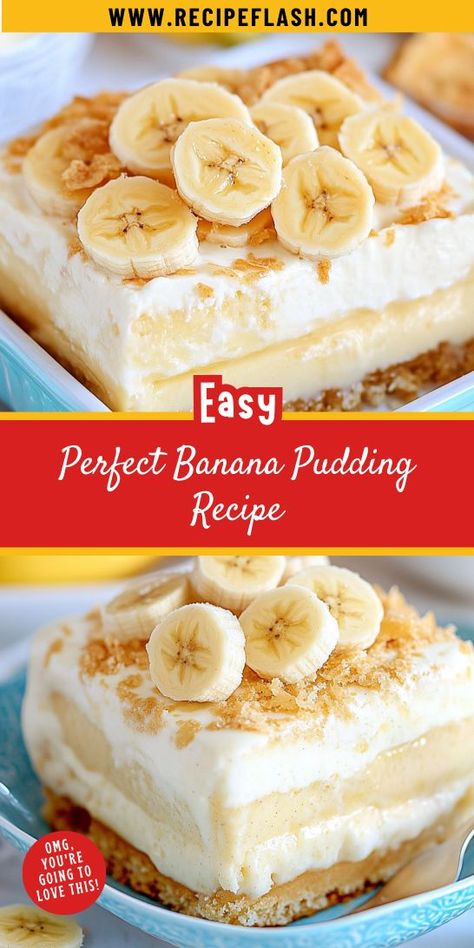 Indulge in the ultimate treat with this Perfect Banana Pudding Recipe! Layered with creamy vanilla custard, ripe bananas, and crunchy wafers, this classic dessert will satisfy your sweet tooth. Perfect for gatherings or family dinners, this banana pudding is a crowd-pleaser that everyone will love. Recipes With Banana Pudding, Small Batch Banana Pudding, Banana Recipes Dessert, Banana Desserts Easy, Banana Pudding With Condensed Milk, Banana Dessert Recipes Easy, Banana Pudding With Cream Cheese, Vanilla Wafer Banana Pudding, Nilla Wafer Banana Pudding