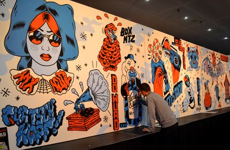 Comic Mural, Pop Art Mural, Cartoon Mural, Portrait Mural, Retro Mural, City Murals, City Mural, Illustration Mural, Street Art Mural