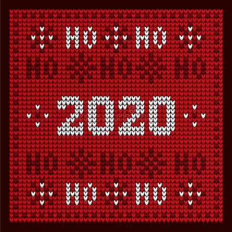 Christmas card with knitted sweater pattern. Cozy New Year banner design. Christ #Sponsored , #PAID, #SPONSORED, #knitted, #Christmas, #pattern, #sweater New Year Banner Design, Calligraphy Calendar, Numbers Calligraphy, Knitted Sweater Pattern, Banner Graphic, New Year Banner, Sweater Knitting Patterns, Christmas Vectors, Pattern Sweater