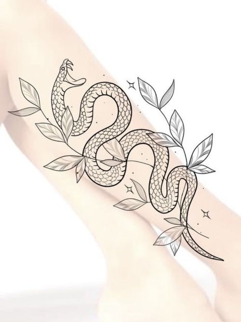 Snake With Fangs Tattoo, Open Mouth Snake Tattoo, Mouth Tattoo, Monster Crafts, Snake Tattoo, Open Mouth, Tattoos Ideas, Leg Tattoos, Arm Tattoo