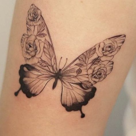 Women Back Of Arm Tattoo, Ty Tattoo, Lace Butterfly Tattoo, Tattoo Papillon, Full Neck Tattoos, Korean Aesthetics, Butterfly Tattoos Images, Trishul Tattoo Designs, Butterfly With Flowers Tattoo