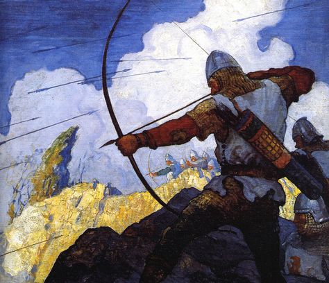 N C Wyeth, Nc Wyeth, White Company, A4 Poster, High Fantasy, The White Company, Medieval Art, 판타지 아트, Traditional Paintings