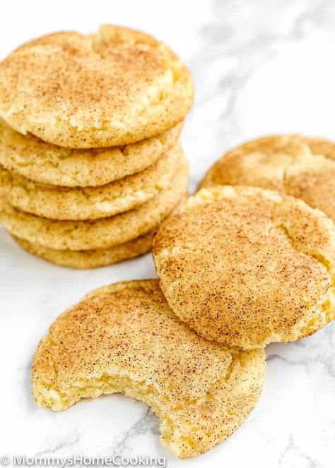 Egg Free Dessert Recipes, Allergy Free Baking, Snickerdoodle Cookies Recipe, Egg Free Desserts, Eggless Cookie Recipes, Egg Free Baking, Egg Free Cookies, Eggless Cookies, Christmas Cookie Recipes Holiday