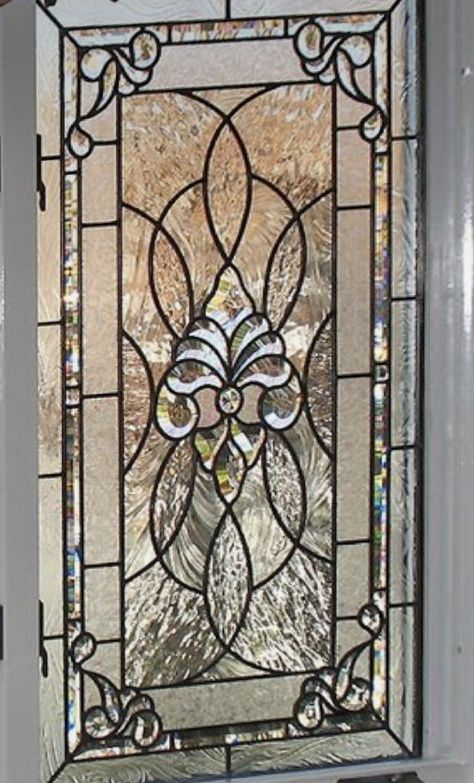 Victorian Stained Glass Panels, Glass Etching Diy, Stained Glass Bevels, Leadlight Windows, Stained Glass Window Panel, Custom Stained Glass, Glass Doors Interior, Stained Glass Window Hanging, Stained Glass Panels