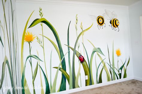 Fun Apartment, Playroom Mural, Garden Mural, Kids Room Murals, Rustic Home Interiors, Children Room Boy, School Murals, Murals For Kids, Playroom Design