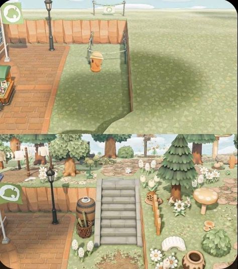 Acne Resident Services Ideas, Plaza Ideas Acnh, Plaza Ideas Animal Crossing, Acne Island Entrance, Acnh Small Yard Ideas, Acnh Cottagecore Resident Services, Acnh Resident Services Design Ideas, Acne Entrance Ideas, Acnh Behind Resident Services Design