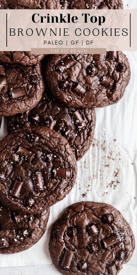 Fudge Brownie Cookies, Brownie Crinkle Cookies, Chocolate Chunk Brownies, Double Chocolate Brownies, Chocolate Brownie Cookies, Fudgy Brownie, Dark Chocolate Cookies, Fudge Brownie, Double Chocolate Cookies