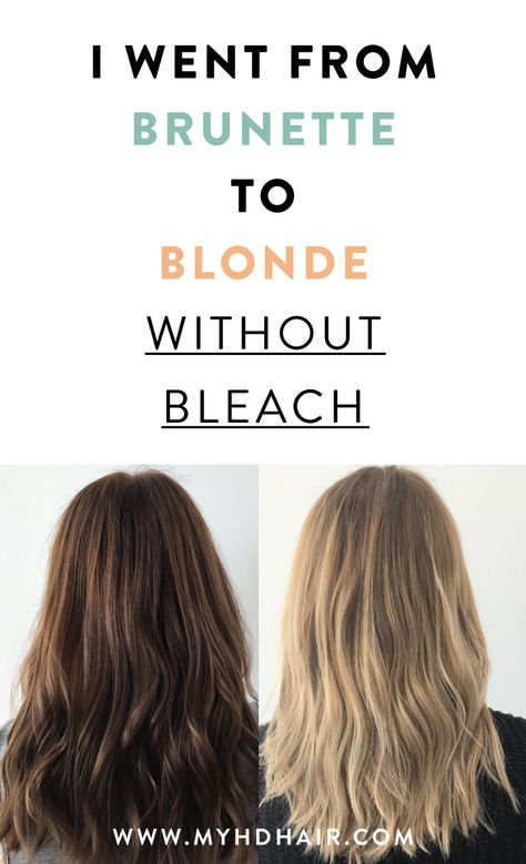 Bleach Wash Hair, Blonde Without Bleach, Brown Hair Without Bleach, Lighten Hair At Home, Bleach Brown Hair, Bleaching Dark Hair, Diy Bleach Hair, Natural Hair Bleaching, Bleaching Hair At Home