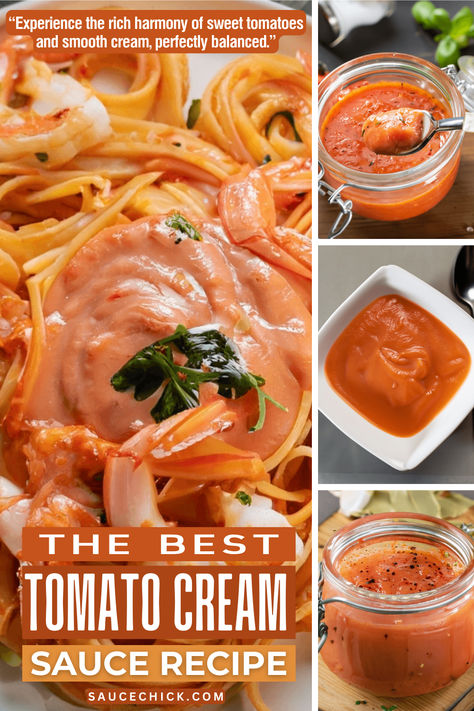 Tomato Cream Sauce Tomato Sauce With Onion And Butter, Tomato Paste Sauce, Tomato Cream Sauce Pasta, Recipe Using Tomatoes, White Cream Sauce, Foods Dogs Can Eat, Cream Sauce Recipe, Cream Sauce Pasta, Tomato Cream Sauce