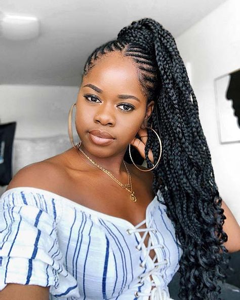 Cornrows Hair, Creative Braids, Braided Ponytails, Salon Hairstyles, Clothes Hacks, Vacation Hairstyles, Black Ponytail Hairstyles, Bob Braids, Braids Styles