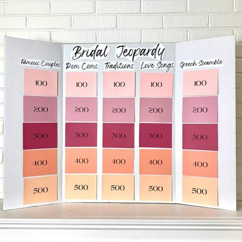 100+ Bridal Jeopardy Game Questions (& How To Play) - Bold & Bubbly How To Play Bridal Shower Jeopardy, Questions For Bridal Jeopardy, Wedding Jeopardy Game, Bachelorette Party Games Jeopardy, How To Play Jeopardy, Jeopardy Bachelorette Game Questions, Bride Jepordy, Bachelorette Jeporady, Bachelorette Party Jeopardy Questions