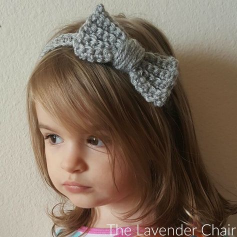 Super Simple Bow Headband Crochet Pattern (Infant - Adult) - The Lavender Chair Crochet Baby Headband Pattern, Lavender Chair, The Lavender Chair, Crochet Bow Pattern, Headband Crochet Pattern, Crochet Headband Pattern Free, Toddler Hair Accessories, Simple Bow, Crochet Bow