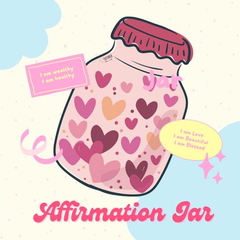 Create an affirmations jar. Write as many positive affirmations as you want. Place them in a jar and choose one each day and carry it with you all day. ⁠ Subscribe on the website for more Journaling Content.⁠ ⁠ #LinkinBio #TayloredHart #FindYourPeace #Spirituality #Healing #Meditate #Journal Affirmation Jar, I Am Beautiful, I Am Blessed, In A Jar, New Years Resolution, Choose One, Hobby Lobby, Positive Affirmations, Each Day