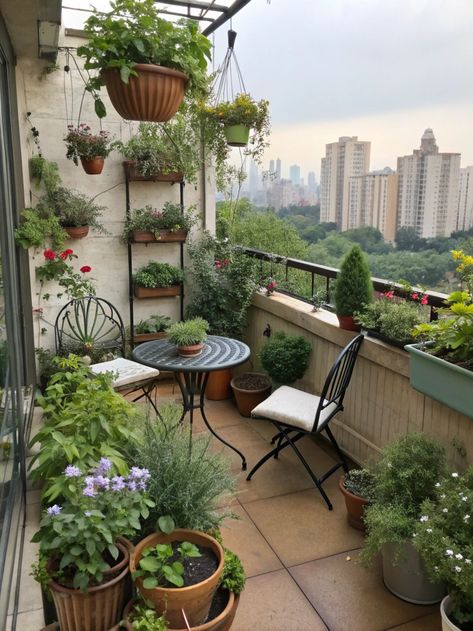 Home Garden Apartment, Apartment Garden Aesthetic, Mini Garden Aesthetic, Gardening Apartment, Flowers Balcony, Apartment Gardening, Garden Apartment, Balcony Gardening, Strange Flowers