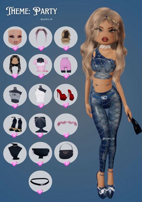 Dti Party Girl Outfit, Dti Roblox Party Theme, Party Dti Outfit Ideas, Dress To Impress Party Girl, Party Dti Ideas, Club Outfits Dress To Impress, Club Dti Outfit, Club Dress To Impress Outfit, Dress To Impress Club Theme