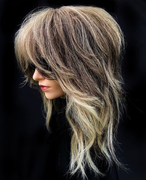 Trending Hair For 2023, Curly Gray Shag Haircut, Shag Hair Color Ideas, Long Shag Haircut With Bangs Older Women, Shag Hairstyles Long Straight, Shags For Fine Hair, Blonde Shag Hairstyles, Haircut With Lots Of Layers, Modern Shag Haircuts Long